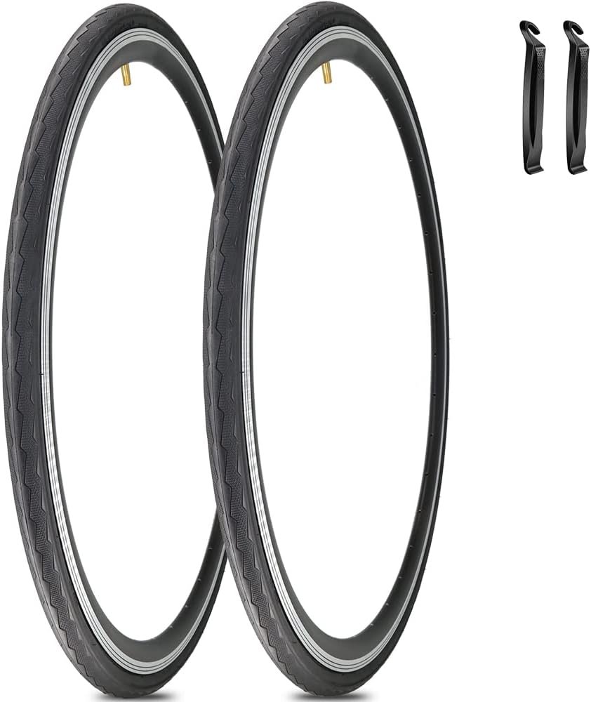 2 Pack 700x28C Bike Tire 700C 60 TPI Foldable Repalcement Bicycle Tires for Road Bicycle